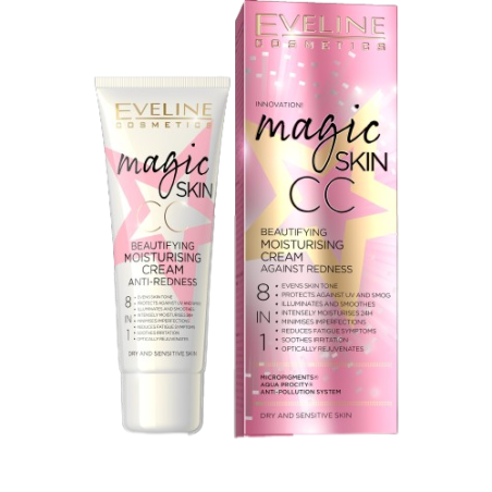 Eveline Magic Skin CC Cream Eveline Magic Skin Creme CC Antivermelhidão 8 em 1 50ml