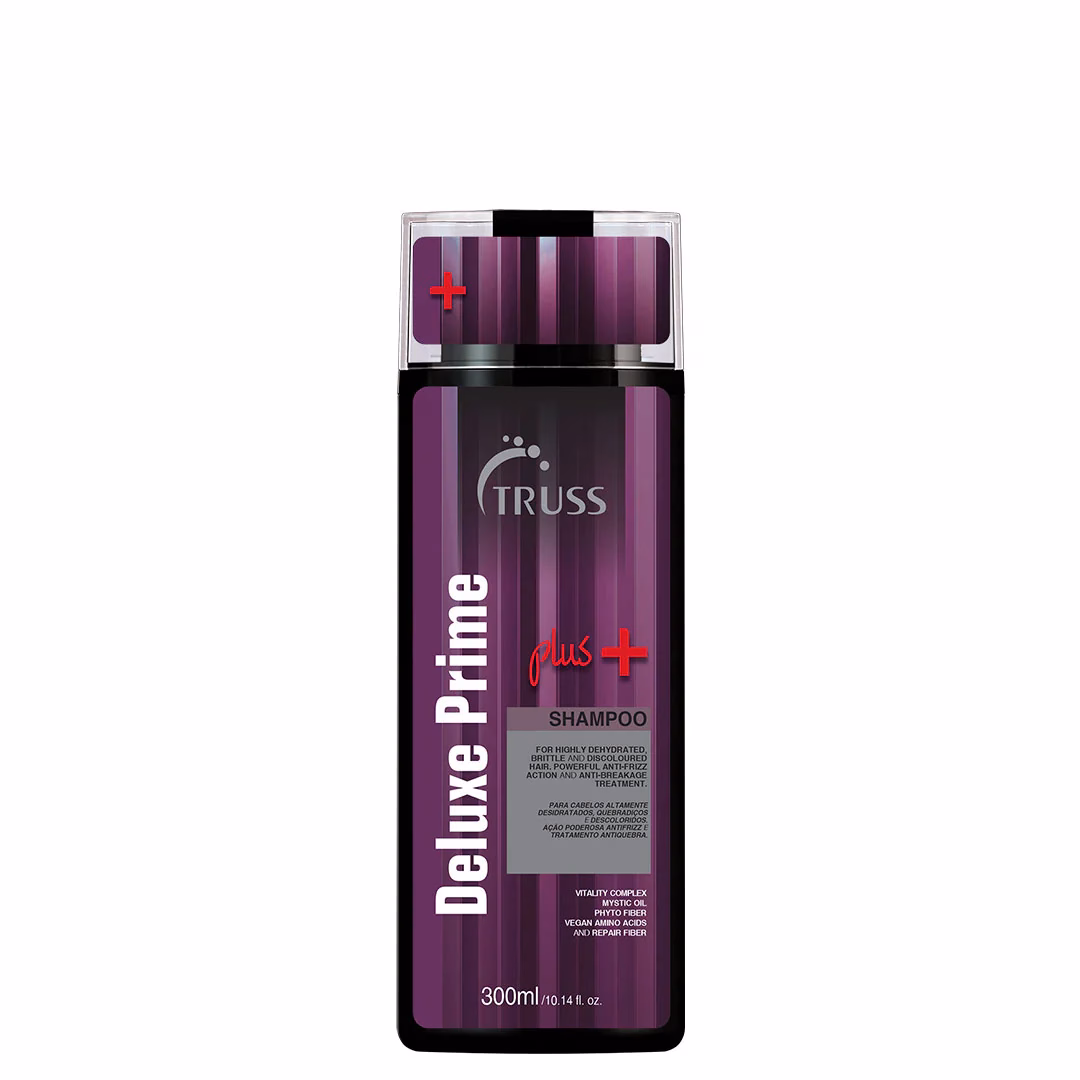 TRUSS Deluxe Prime Plus+ Shampoo 300ml — Shampoo de Tratamento para Brilho, Maciez e Anti-Frizz