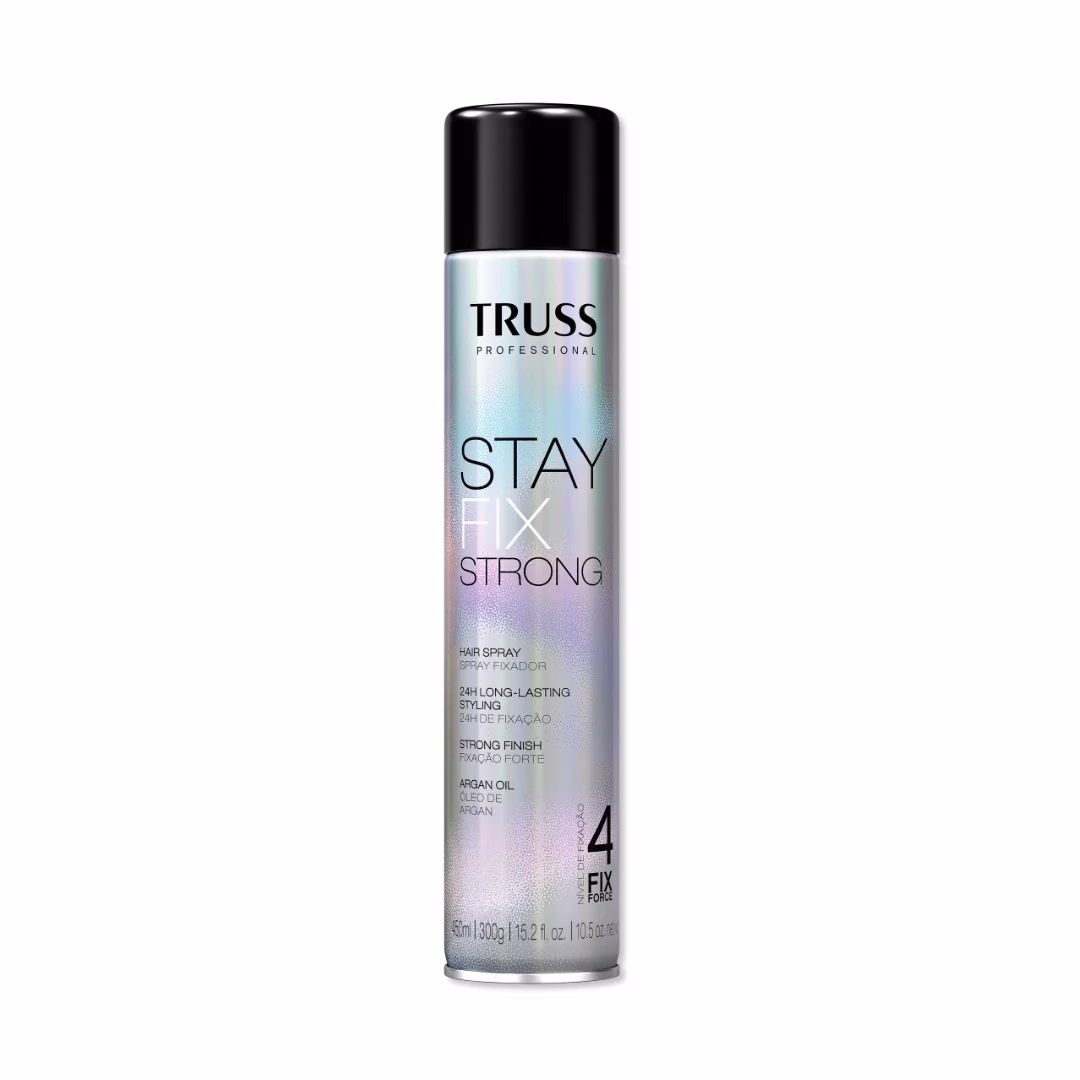 TRUSS Stay Fix Strong Hair 450ml — Spray Fixador de Fixação Forte (Jato Seco) com Anti-Frizz e Anti-Humidade
