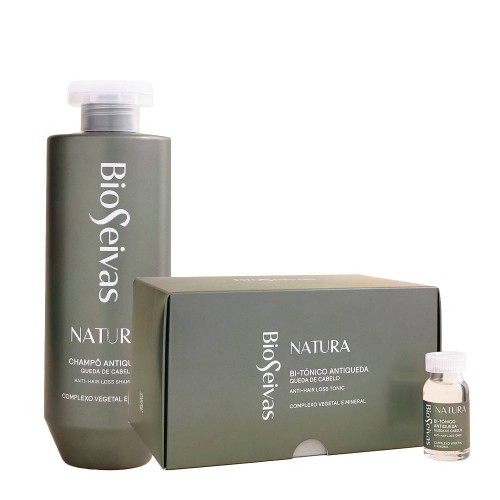 Bioseivas – Natura Pack Bi-Tónico Antiqueda 12x12ml + Shampoo Antiqueda 300ml