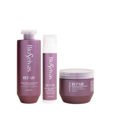 Bioseivas – Repair Pack (Shampoo 300ml+Creme Reconstrutor 100ml+Máscara 250ml)