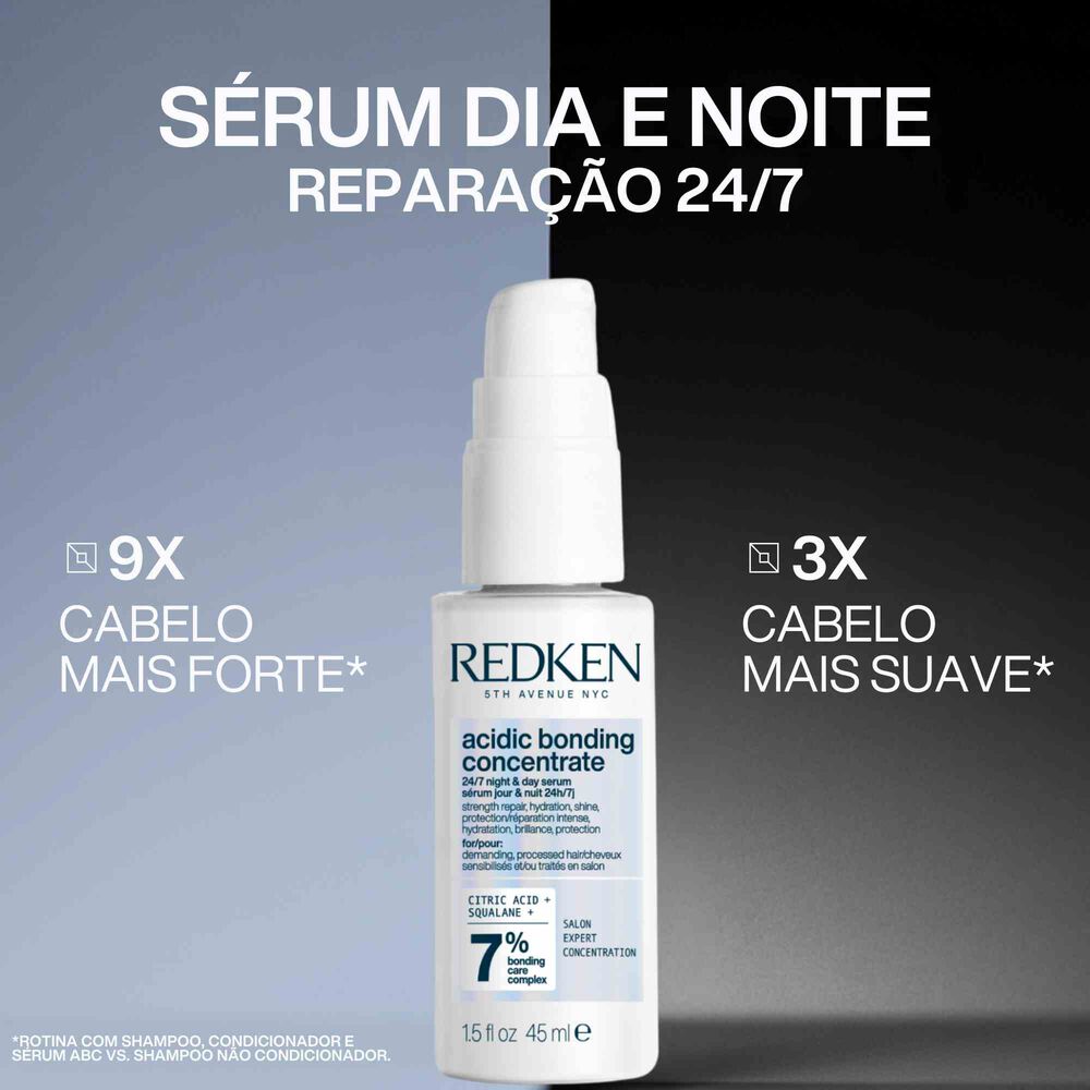 REDKEN- Acidic Bonding Concentrate Sérum 24/7 Dia e Noite 45ML