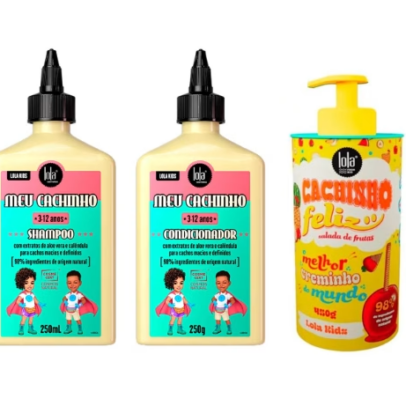 Pack Meu Cachinho (Shampoo 250ml + Condicionador 250ml + Cachinho feliz SF C 450g)