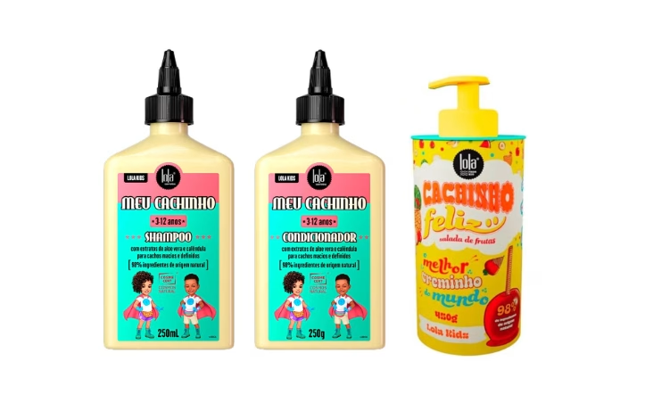 Pack Meu Cachinho (Shampoo 250ml + Condicionador 250ml + Cachinho feliz SF C 450g)