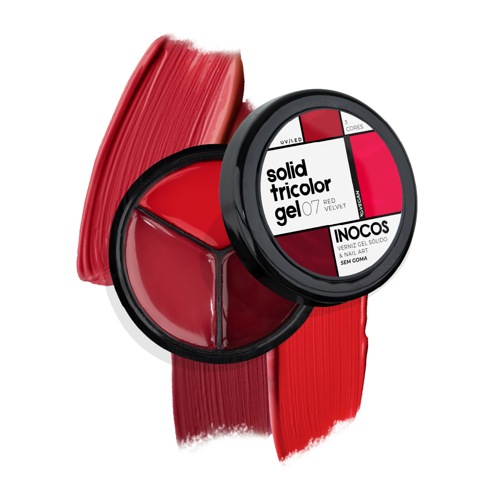 INOCOS - Solid Tricolor Gel INOCOS 07 Red Velvet