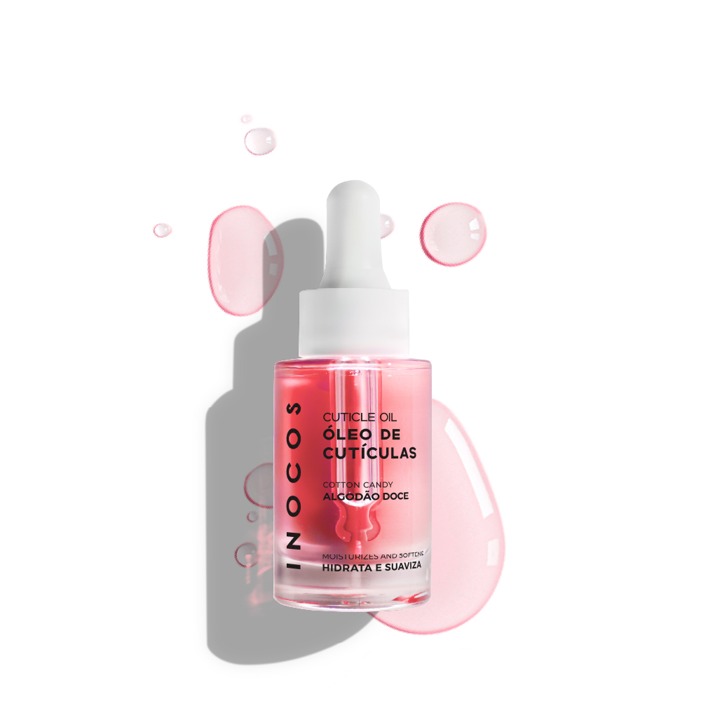 INOCOS - Óleo de Cutículas Algodão Doce 15ml Cutículas saudáveis e hidratadas. Nutre e hidrata as tuas cutículas com o Óleo de Cutículas INOCOS de Algodão Doce. Com óleo de amêndoas doces, ter as cutículas saudáveis nunca foi tão fácil. Detalhes: Quantidade: 15ml Modo de uso: Após a finalização da unha aplicar 1 gota de Óleo de Cutículas junto à cutícula e massajar até que seja absorvido.