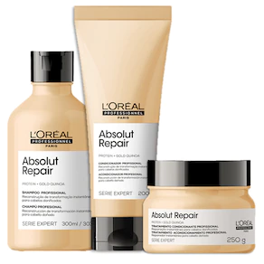 L’Oréal Absolut Repair Pack (Shampoo 300ml+Condicionador 200ml+Máscara 250ml)