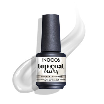 INOCOS - Verniz Gel Top Coat Milky Branco Leitoso 15ml