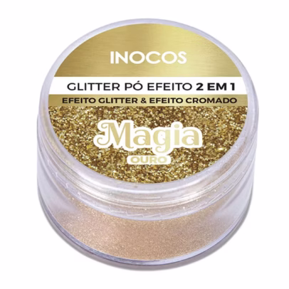 INOCOS - Pó GLITER MAGIA Ouro INOCOS 3g