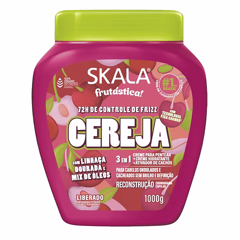 Skala Creme de Tratamento e Leave-in Frutastica Cereja 1000g