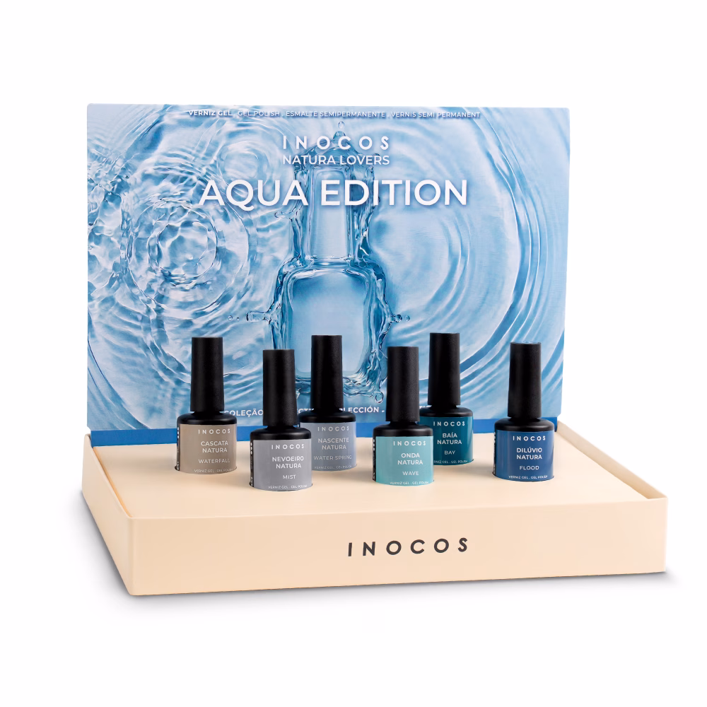 INOCOS - Box Verniz Gel Natura Lovers Aqua Edition Box INOCOS com a Coleção Natura Lovers Aqua Edition REF. 91.14.068 Deixa-te impressionar com a Coleção Natura Lovers Aqua Edition! A Box INOCOS inclui 6 cores de Verniz Gel, para que possas obter a coleção completa. Nota:Limitado ao stock existente.