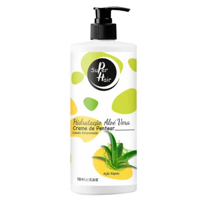 Super Hair Creme de Pentear Hidratação Aloe Vera Cabelo Encaracolado 750ml