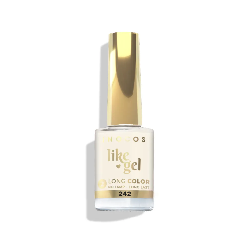 INOCOS - Like Gel 242 Branco Marfim Suave Verniz Efeito Gel de Alta Duração REF. 91.26.149 Apresentamos-te o Like Gel INOCOS 242 Branco Marfim Suave da Coleção Época Alta. Cor Branco. Detalhes: Verniz Vegan Quantidade: 11ml Modo de uso: Verniz Efeito Gel de secagem rápida ao ar de longa duração. Utiliza os complementos Like Gel para uma duração até 2 semanas. PRECAUÇÕES: USO EXTERNO. INFLAMÁVEL. AGITAR ANTES DE USAR. ARMAZENAR NA VERTICAL, EM LOCAL FRESCO AO ABRIGO DA LUZ. MANTER FORA DO ALCANCE DAS CRIANÇAS.