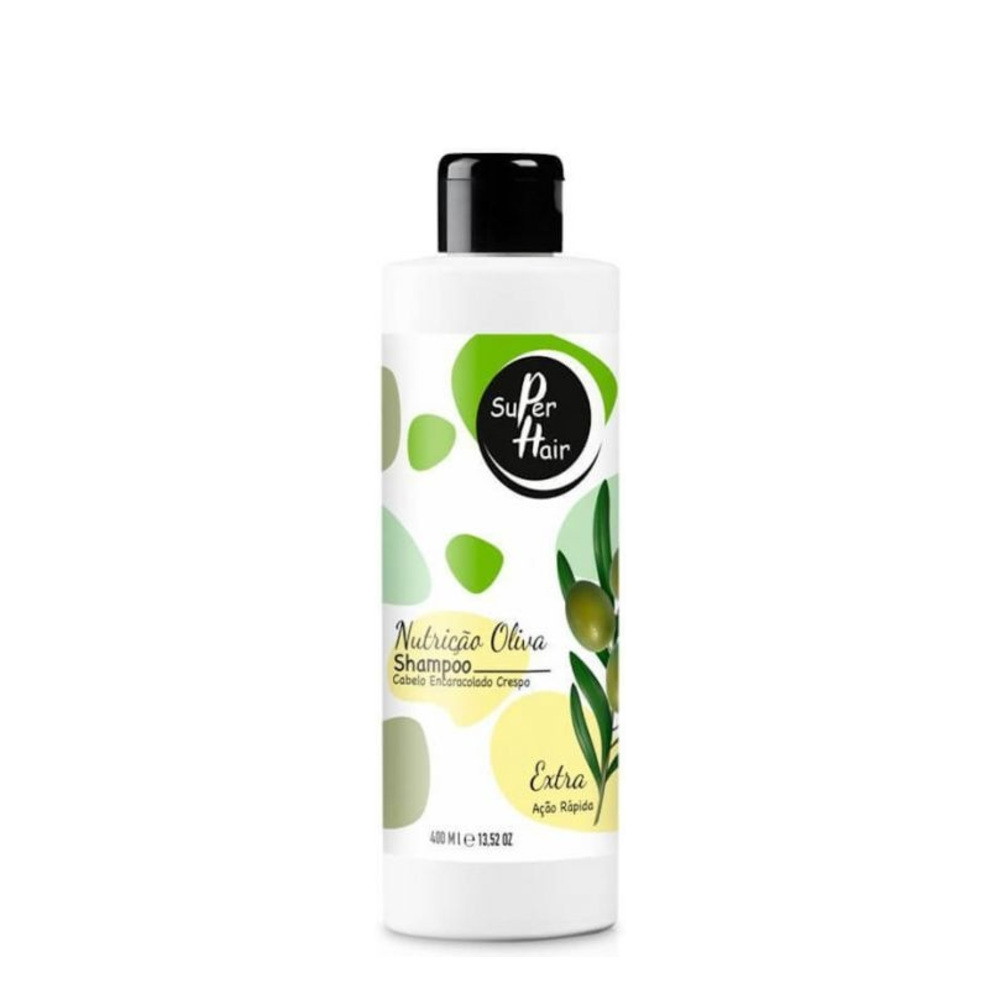 Super Hair Champô Nutrição Oliva Cabelo Encaracolado Crespo 400ml